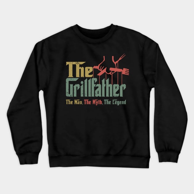 Mens Grillfather Tshirt Grill Shirts for Men Crewneck Sweatshirt by NiceTeeBroo
